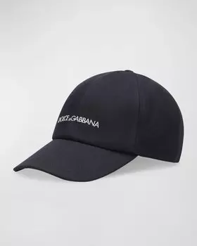 Мужская бейсболка с 6 панелями и вышитым логотипом Dolce&Gabbana, цвет Dark Blue