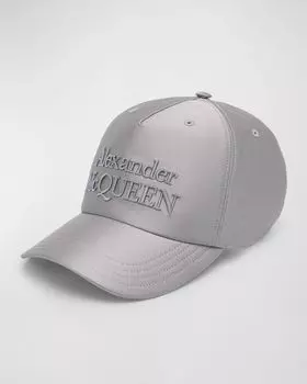 Мужская бейсболка с логотипом Alexander McQueen, цвет Silver