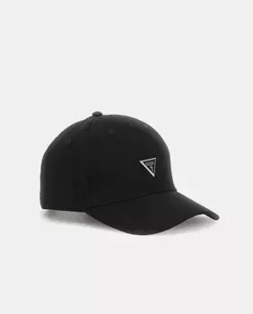Мужская бейсболка с металлическим треугольным логотипом Guess, черный