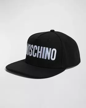 Мужская бейсболка с плоскими полями и логотипом Moschino, цвет Black