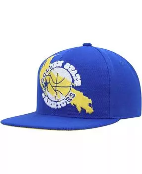 Мужская бейсболка Snapback Royal Golden State Warriors с раскраской по номерам Mitchell & Ness, синий