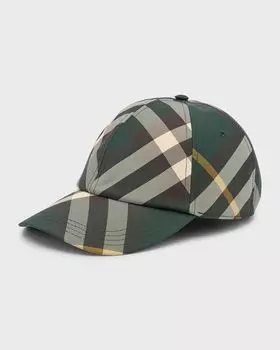 Мужская бейсболка в клетку Burberry, цвет Ivy