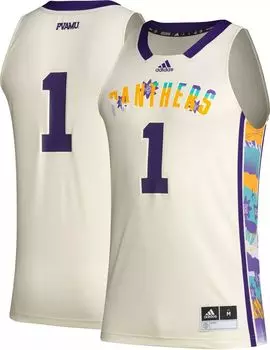 Мужская белая баскетбольная майка Adidas Prairie View A&M Panthers #1