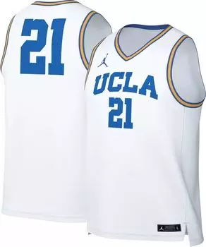Мужская белая баскетбольная майка Jordan UCLA Bruins # 21 реплика
