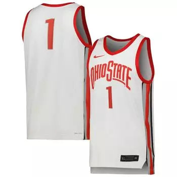 Мужская белая баскетбольная майка Nike #1 Ohio State Buckeyes Team
