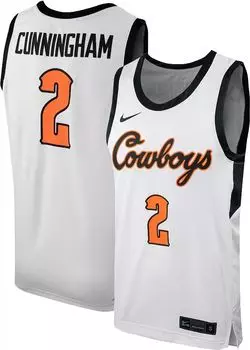 Мужская белая баскетбольная майка Nike Oklahoma State Cowboys Cade Cunningham #2