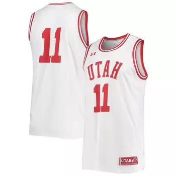 Мужская белая баскетбольная майка Under Armour № 11 Utah Utes Replica