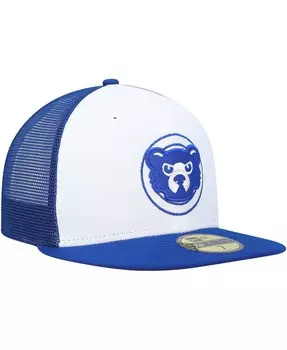 Мужская белая бейсболка Royal Chicago Cubs для тренировок на поле 59FIFTY 2023 года. New Era