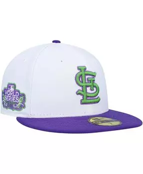 Мужская белая бейсболка St. Louis Cardinals World Series 2011 с боковой нашивкой 59FIFTY. New Era