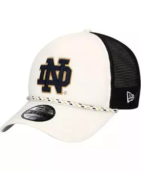 Мужская белая/черная регулируемая кепка дальнобойщика Notre Dame Fighting Irish Court Sport из пенопласта с А-образной рамкой 9FORTY New Era, белый