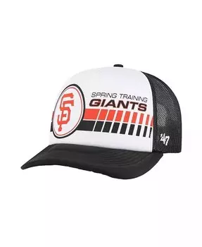 Мужская белая/черная регулируемая шапка San Francisco Giants 2024 Spring Training Foam Trucker '47 Brand, белый