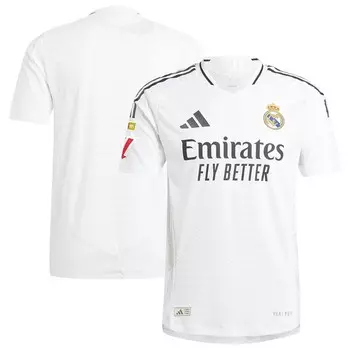 Мужская белая домашняя аутентичная майка Adidas Real Madrid 2024/25, цвет Mad White