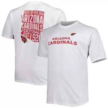 Мужская белая фирменная футболка Arizona Cardinals Big & Tall Hometown Collection Hot Shot Fanatics