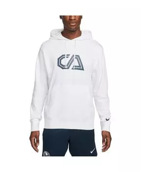 Мужская белая флисовая толстовка club america с капюшоном Nike, белый