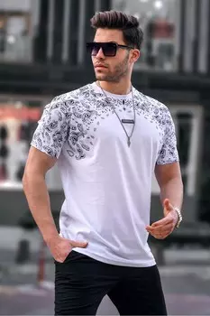 Мужская белая футболка 5354 Madmext, белый