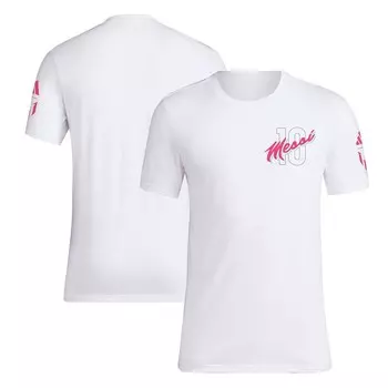 Мужская белая футболка Adidas Lionel Messi Vice, цвет Mls White