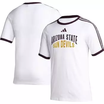 Мужская белая футболка Arizona State Sun Devils Arch adidas