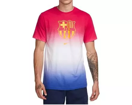 Мужская белая футболка Barcelona Crest Nike