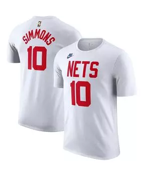 Мужская белая футболка Ben Simmons Brooklyn Nets 2022/23 Classic Edition с именем и номером Nike