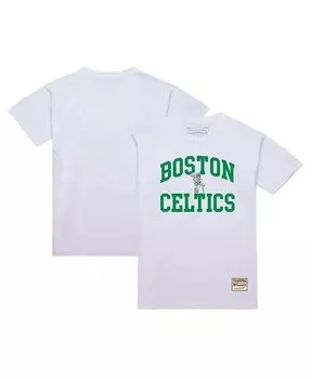 Мужская белая футболка Boston Celtics Hardwood Classics Vintage Warm Up Mitchell & Ness, белый