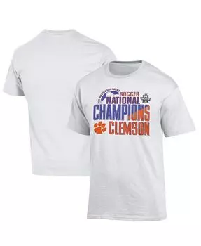 Мужская белая футболка Clemson Tigers 2021 NCAA Men's Soccer National Champions, белый