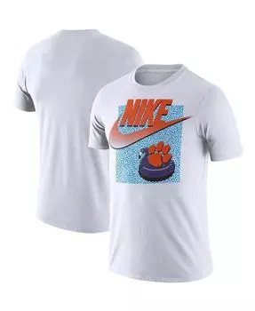 Мужская белая футболка clemson tigers swoosh spring break Nike, белый