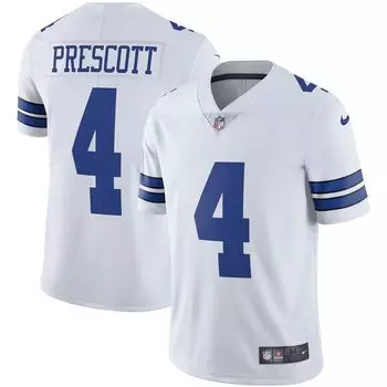 Мужская белая футболка Dak Prescott Dallas Cowboys Vapor Limited Player Nike