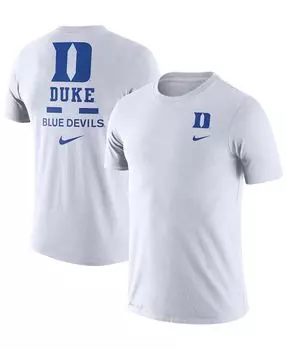 Мужская белая футболка Duke Blue Devils DNA с логотипом Performance Nike
