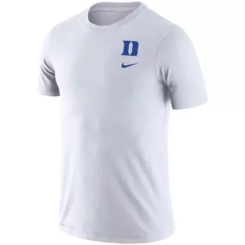 Мужская белая футболка Duke Blue Devils DNA с логотипом Performance Nike