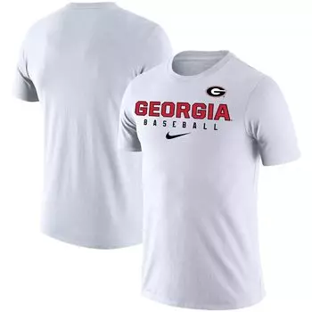 Мужская белая футболка Georgia Bulldogs Baseball Legend Performance Nike