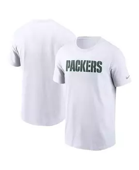 Мужская белая футболка Green Bay Packers Primetime Wordmark Essential Nike, белый