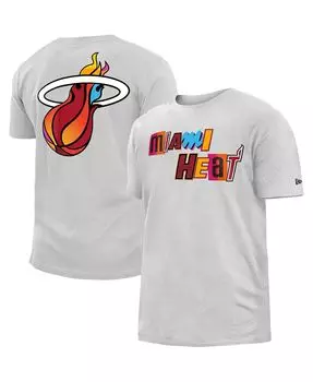 Мужская белая футболка из матового джерси miami heat 2022/23 city edition New Era, белый