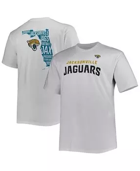 Мужская белая футболка Jacksonville Jaguars Big Tall Hometown Collection Hot Shot Fanatics, белый