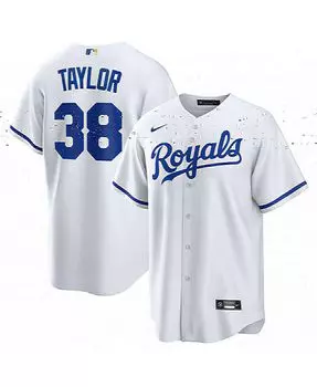 Мужская белая футболка Josh Taylor Kansas City Royals Home Replica Player Nike, белый