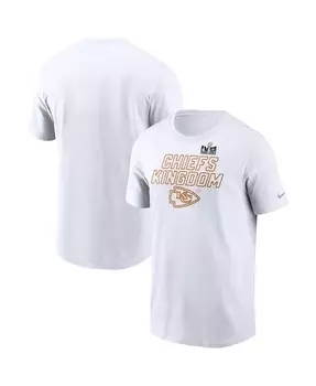 Мужская белая футболка Kansas City Chiefs Super Bowl LVIII Local Nike, белый