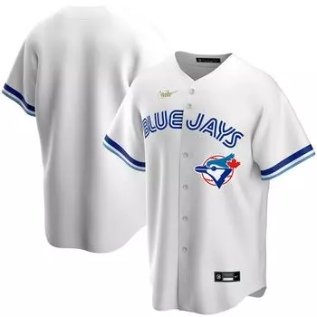 Мужская белая футболка команды Toronto Blue Jays Home Cooperstown Collection Nike