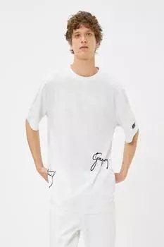 Мужская белая футболка Koton, белый