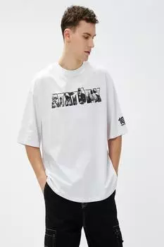 Мужская белая футболка Koton, белый