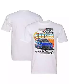Мужская белая футболка Kyle Larson Throwback Car Tri-Blend Hendrick Motorsports Team Collection, белый