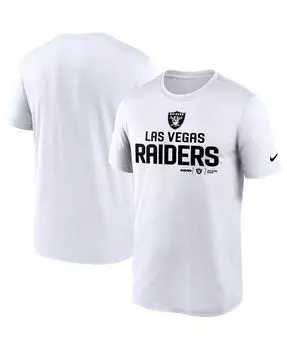 Мужская белая футболка Las Vegas Raiders Legend Community Performance Nike, белый