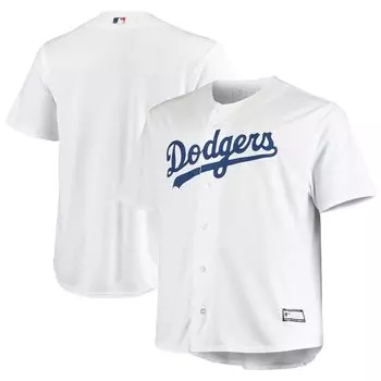 Мужская белая футболка Los Angeles Dodgers Big & Tall Replica Team