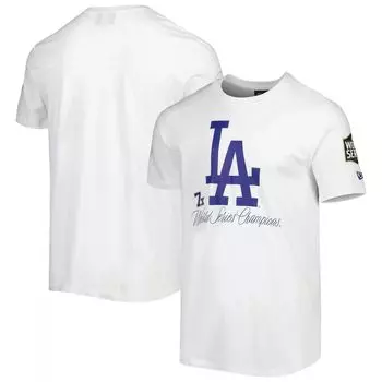 Мужская белая футболка Los Angeles Dodgers Historical Championship New Era