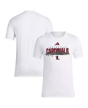Мужская белая футболка Louisville Cardinals Baseball Seeds Adidas, белый