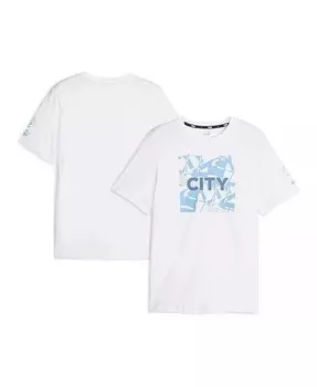 Мужская белая футболка Manchester City Ftbl Core с рисунком Puma, белый