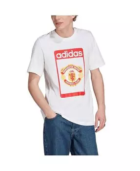 Мужская белая футболка Manchester United Club adidas, белый