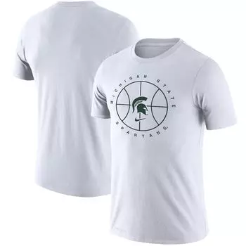 Мужская белая футболка Michigan State Spartans Basketball Icon Legend Performance Nike