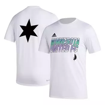 Мужская белая футболка Minnesota United FC Team с крючками AEROREADY adidas