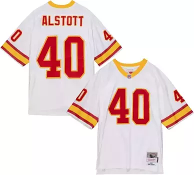 Мужская белая футболка Mitchell & Ness Tampa Bay Buccaneers Майка Олстотта № 40 1996 года