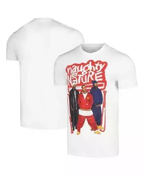Мужская белая футболка Naughty by Nature Photo Bats Global Merch, белый