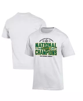 Мужская белая футболка ndsu bison 2021 fcs football national champions в раздевалке Champion, белый